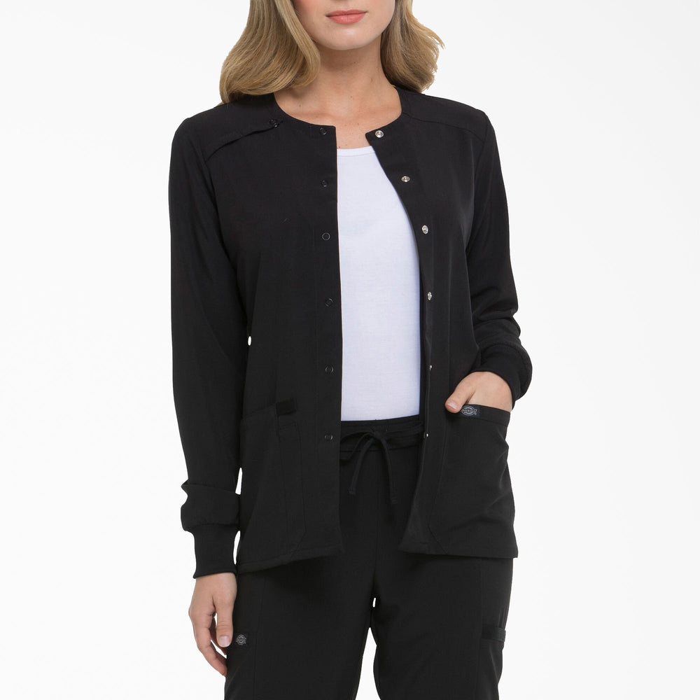 Women's EDS Essentials Snap Front Scrub Jacket For Women|Scrubs | Dickies
